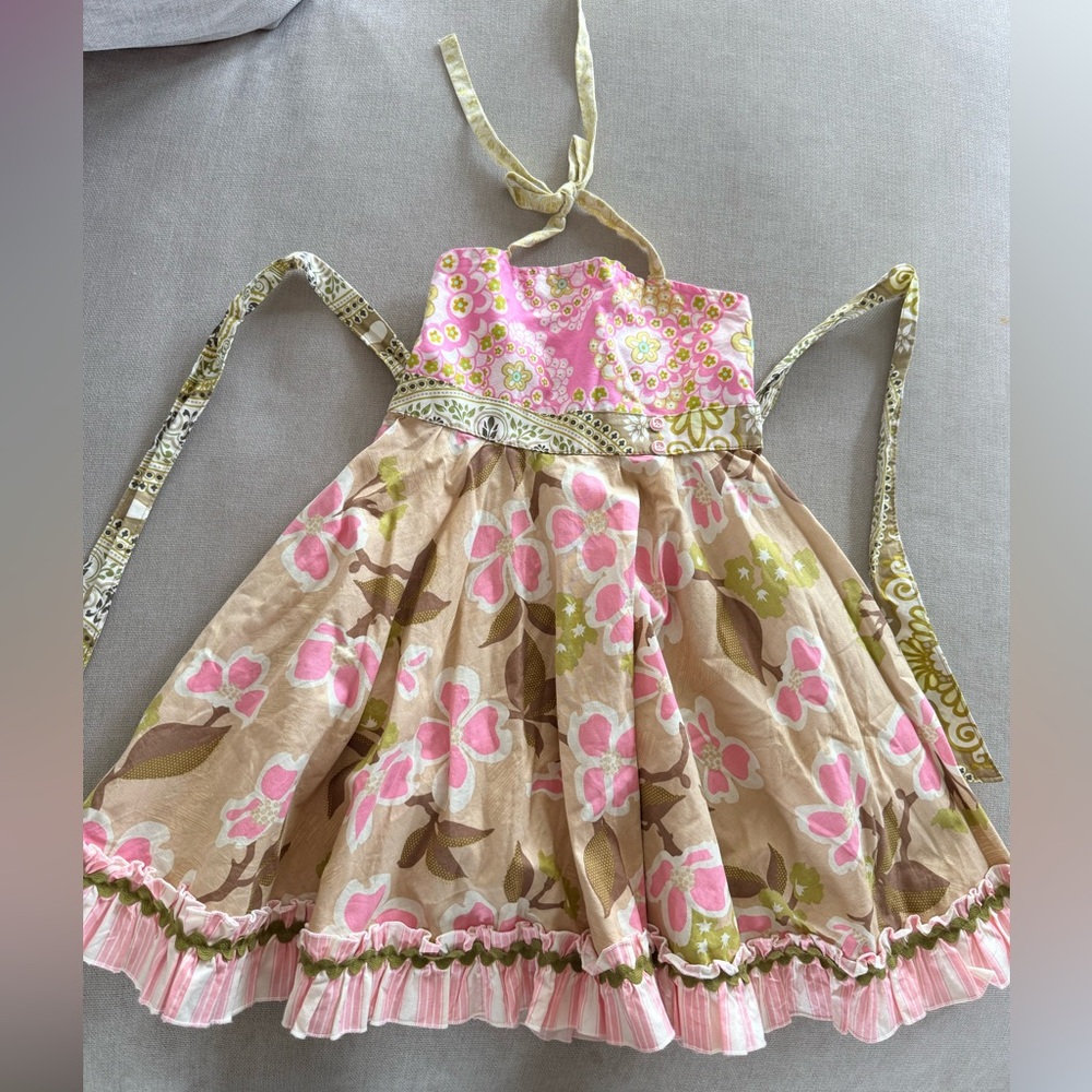 Matilda Jane PLATINUM Floral Halter Dress size 6